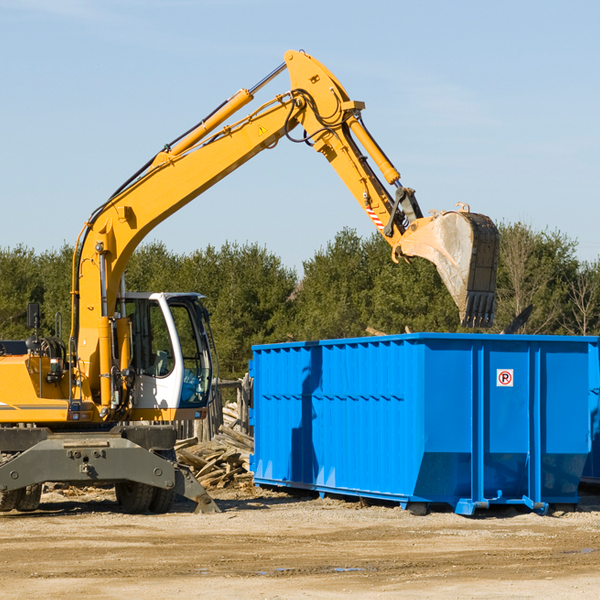 are there any restrictions on where a residential dumpster can be placed in Trimble